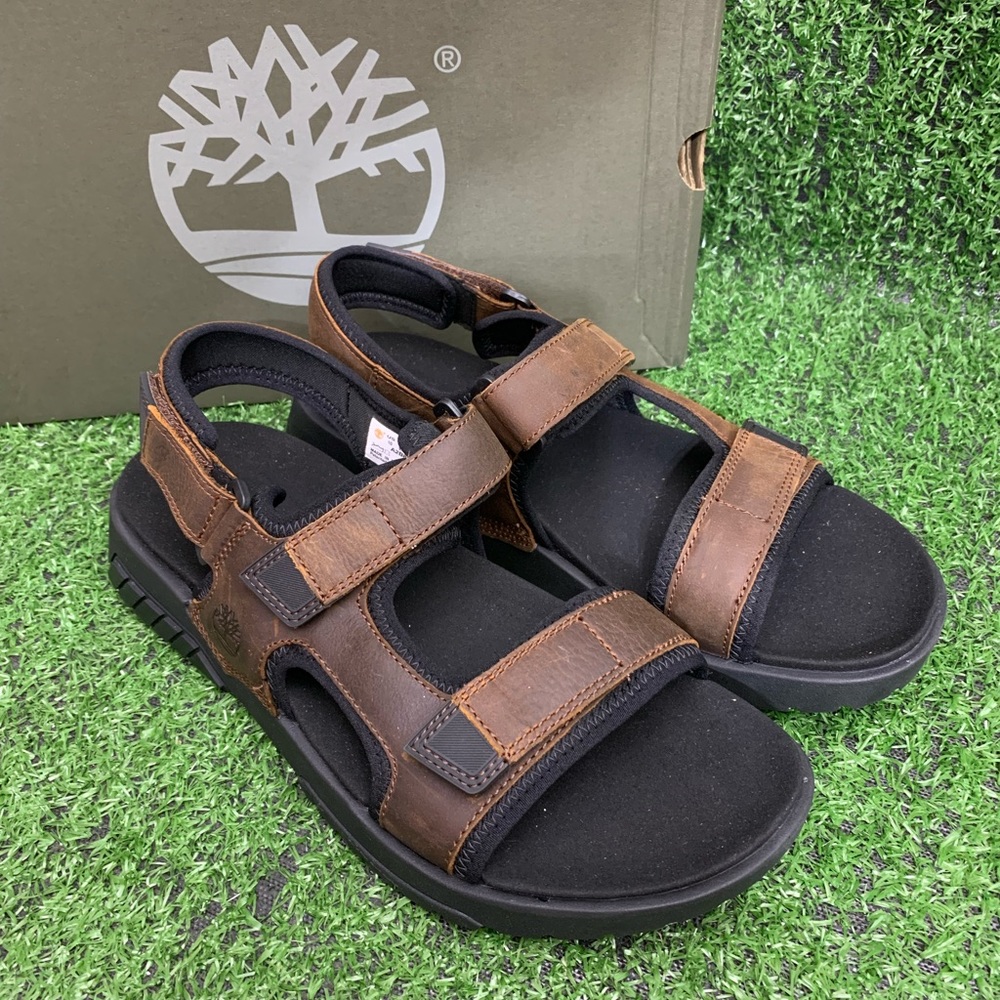 TIMBERLAND MEN'S ANCHOR WATCH BACKSTRAP SANDAL BROWN - Picture 3 of 6
